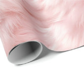 コットンキャンディ赤面ピンクフェイクファー ラッピングペーパー (ロールコーナー)
