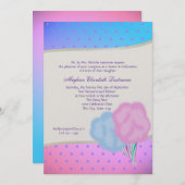 コットンキャンディ スウィート16 誕生日 招待状 (正面/裏面)