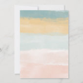 コットンキャンディ スカイ | レインボー ベイビー シャワー 招待状 (裏面)