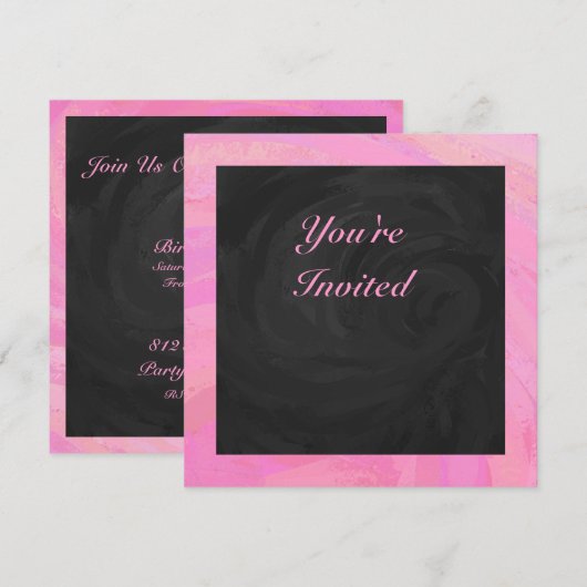 コットンキャンディ 招待状 (正面/裏面)