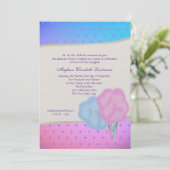 コットンキャンディSweet sixteen誕生日 招待状 (スタンド正面)