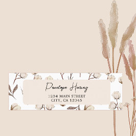 コットングリーンウォーターモダンカラーピンク戻り ラベル