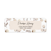 コットングリーンウォーターモダンカラーピンク戻り ラベル (正面)