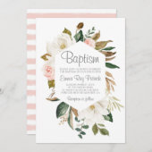 コットングリーンリーバプテスマ招待状 招待状 (正面/裏面)