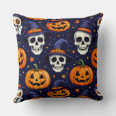 コットンスカルとカボチャ クッション (裏面)