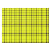 コットンチェックとブラックライン | イエロータータンチェックプレイド テーブルクロス (正面(横))