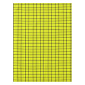 コットンチェックとブラックライン | イエロータータンチェックプレイド テーブルクロス (正面)