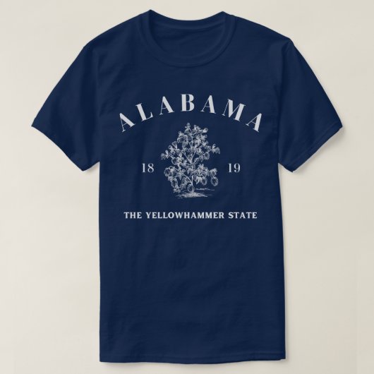コットンツリー アラバマ州 ダーク Tシャツ (デザイン正面)