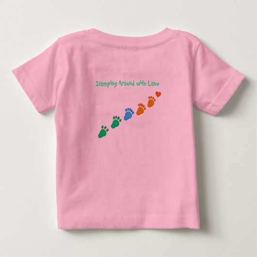 コットンティー - 恐竜の楽しみ ベビーTシャツ (裏面)