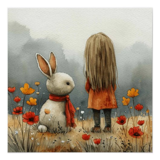 コットンテイル・カルーセル: ちょっとした遊び心のあるウサギ ポスター (正面)