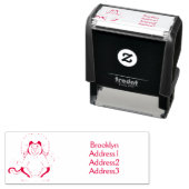 コットントップタマリンモンキーマンガイラストレーション セルフインキングスタンプ (インサイチュ)