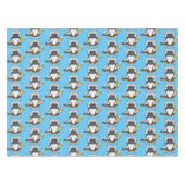 コットントップタマリンモンキーマンガイラストレーション テーブルクロス (正面(横))