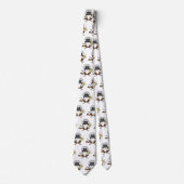 コットントップタマリンモンキーマンガイラストレーション ネクタイ (正面)