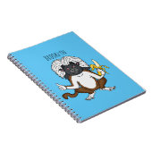 コットントップタマリンモンキーマンガイラストレーション ノートブック (右側)