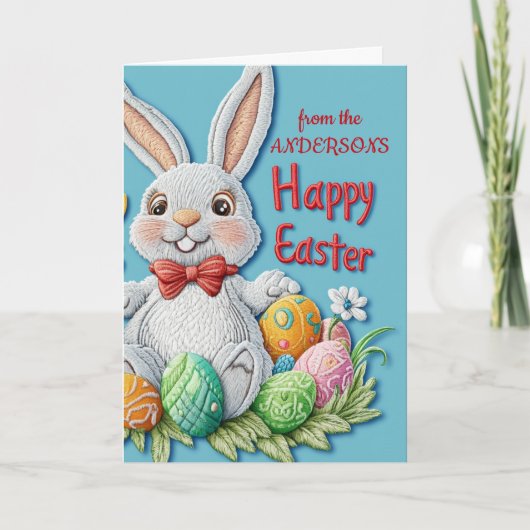 コットンバニーとイースターエッグ　ハッピーイースター シーズンカード (正面)