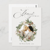 コットンパ素朴インコーンクリスマスフォトリース  ポストカード (正面/裏面)