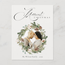 コットンパ素朴インコーンクリスマスフォトリース  ポストカード
