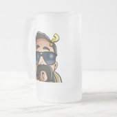 コットンビ霜の降りたール フロストグラスビールジョッキ (正面左)