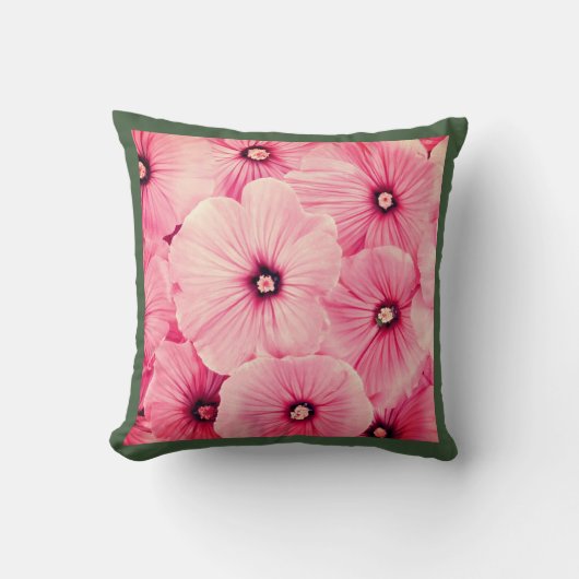 コットンピロー、16インチx 16インチ、ハッピーシードホームモノグラム クッション (正面)