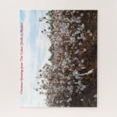 コットンフィールドミズーリ。クリスマスグリーティング ジグソーパズル (縦)