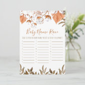コットンフラワーベビー名レースベビーシャワーゲーム 招待状 (スタンド正面)