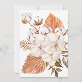 コットンフラワーベビー名レースベビーシャワーゲーム 招待状 (裏面)