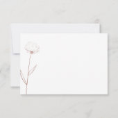 コットンフラワーボホテラコッタ結婚インディ詳細 招待状 (裏面)