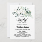 コットンフラワーユーカリブライダルシャワー 招待状 (正面)