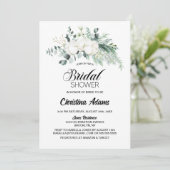 コットンフラワーユーカリブライダルシャワー 招待状 (スタンド正面)