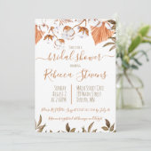 コットンフラワー水彩ウェディングシャワー 招待状 (スタンド正面)