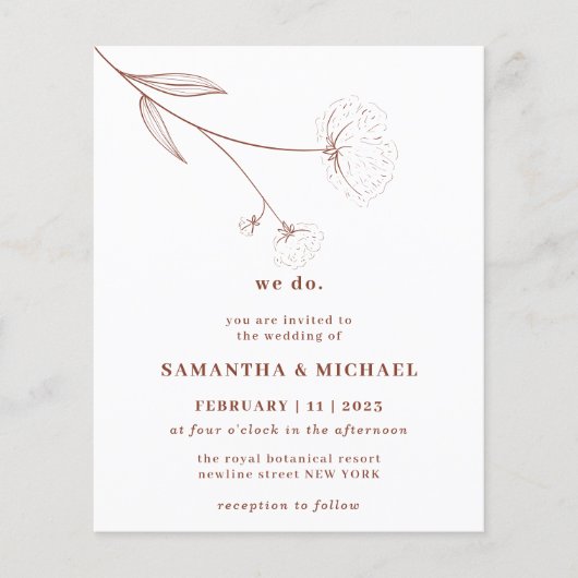 コットンフラワー テラコッタ 予算 ボタニカル ご対応します チラシ (正面)