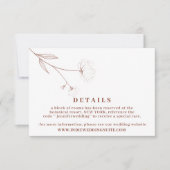 コットンフラワー ボーホー テラコッタ インティ ワード 結婚式の詳細 招待状 (正面)