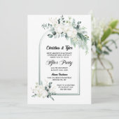 コットンフラワー ユーカリ アーチ 結婚式 披露宴の招待状 招待状 (スタンド正面)