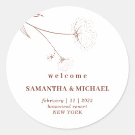 コットンフローラテラコッタインディウェルカム結婚ズ ラウンドシール