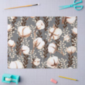 コットンプラントパターングレー 薄葉紙 (クラフト)