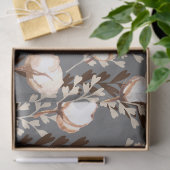 コットンプラントパターングレー 薄葉紙 (ギフト)