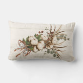 コットンボルプラントランバエレガントー装飾用クッション ランバークッション (裏面)