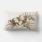 コットンボルプラントランバエレガントー装飾用クッション ランバークッション (正面)
