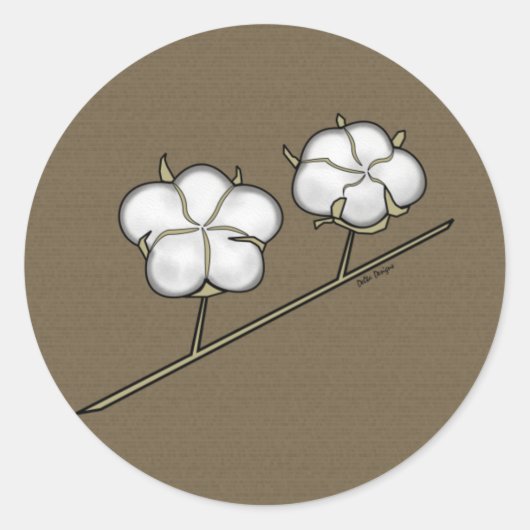 コットンボールのシール ラウンドシール (正面)