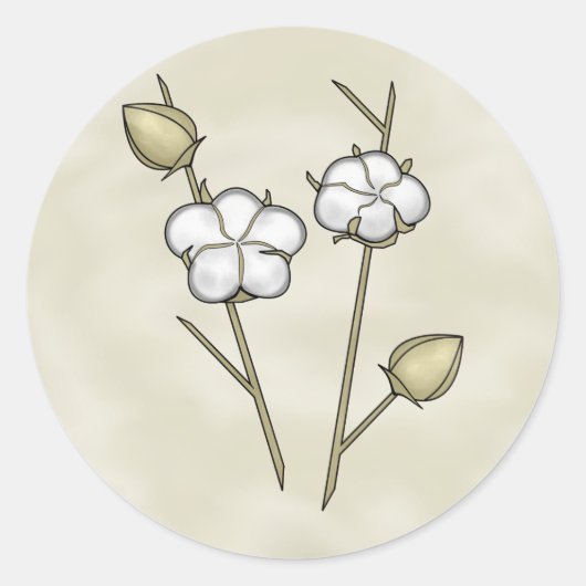 コットンボールのシール ラウンドシール (正面)