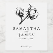 コットンボール工場エッチング | 結婚s ワインラベル (シングルラベル)