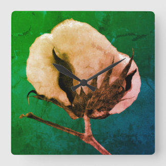 コットンボール10.75インチ角型アクリル壁時計 スクエア壁時計