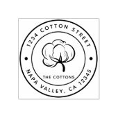 コットンボール |独自の差出人住所 ラバースタンプ (インプリント)