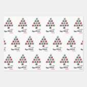 コットンリールのクリスマスツリー ラッピングペーパーシート (正面3)