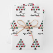 コットンリールのクリスマスツリー ラッピングペーパーシート (インサイチュ)