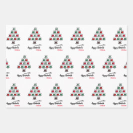 コットンリールのクリスマスツリー ラッピングペーパーシート