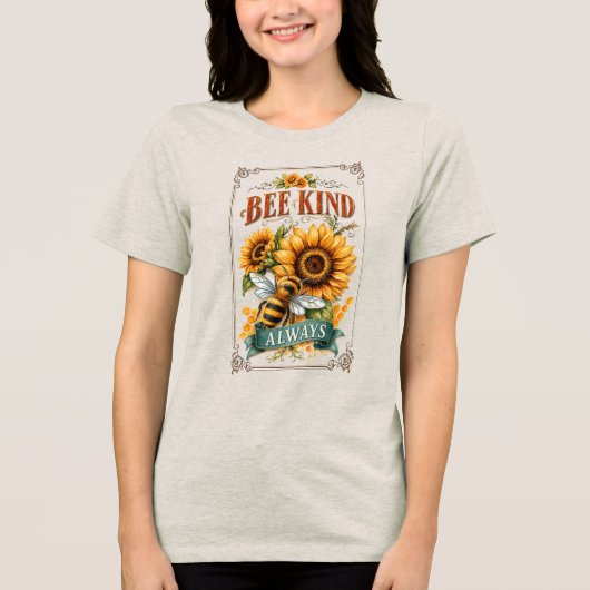 コットン無地Tシャツいろいろ | Bee Kind トライブレンドTシャツ (正面)