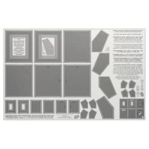 コットン生地3グレーのフォトフレーム縫いパターン ファブリック