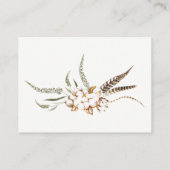 コットン素朴フローラ結婚ズアコモデーションカード エンクロージャーカード (裏面)