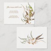 コットン素朴フローラ結婚ズアコモデーションカード エンクロージャーカード (正面/裏面)